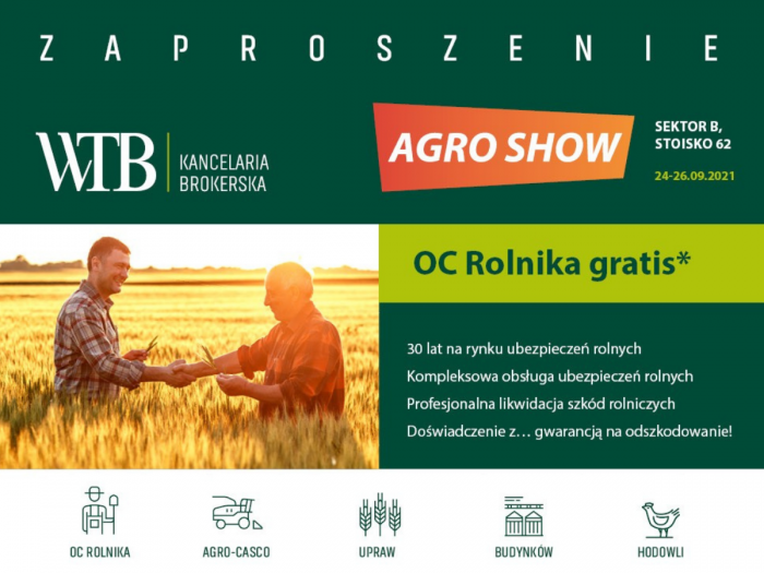 O ubezpieczeniach rolniczych na Bednarach - Agro Show - broker ubezpieczeniowy WTB 